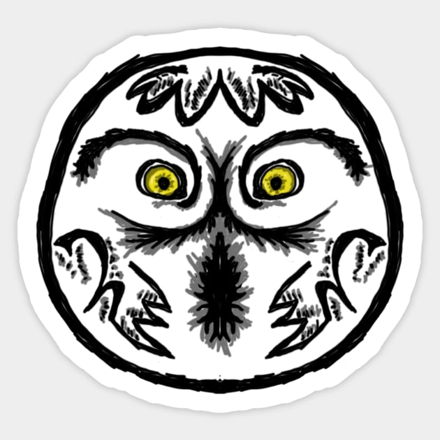 Snowy Owl Head Sticker by StevenElliot